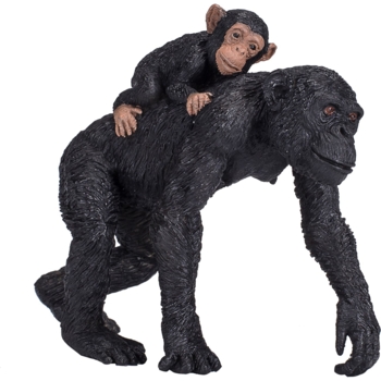 Ігрова фігурка Mojo Шимпанзе з малюком (387264) - Pampik