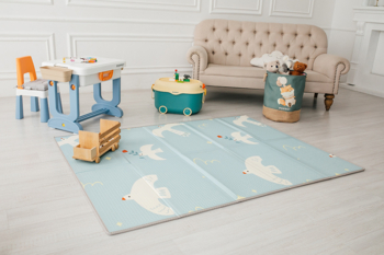 Детский двусторонний складной коврик Poppet Зимняя ночь и Птица мира, 200х150x1 см (PP024-150H) - Pampik - 9