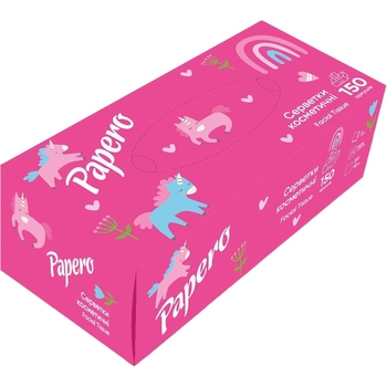 Серветки косметичні Papero, двошарові, 150 шт. - Pampik - 2