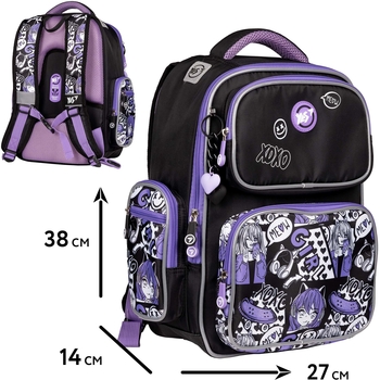Рюкзак школьный Yes S-101 Anime, черный с фиолетовым (559590) - Pampik - 14