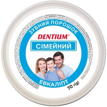 Зубний порошок Dentium Сімейний, 70 г - Pampik