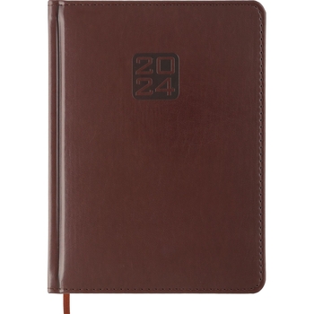 Ежедневник датированный Buromax Bravo 2024 A5 коричневый (BM.2112-41) - Pampik