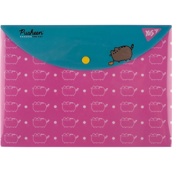 Папка-конверт YES Pusheen B5, на кнопке (492226) - Pampik