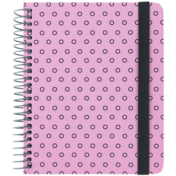 Блокнот на спіралі Axent B6+ клітинка 120 аркушів рожевий (8461-1-A) - Pampik