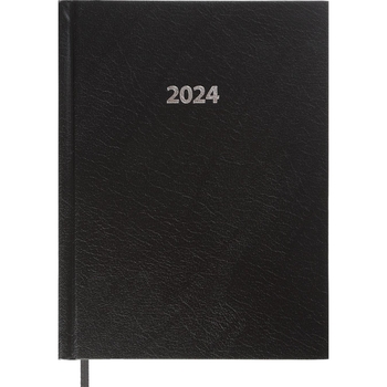 Ежедневник датированный Buromax Strong 2024 A5 черный (BM.2129-01) - Pampik