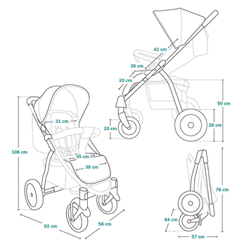 Прогулянкова коляска Lionelo Annet Plus Beige Sand - Pampik - 24
