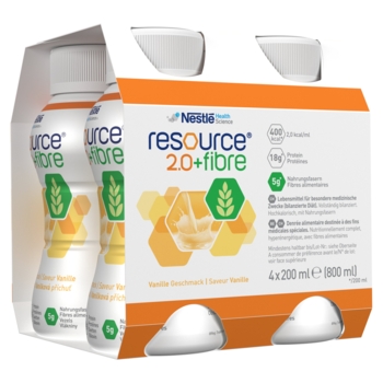 Ентеральне харчування Nestle Health Science Resource 2.0+Fibre зі смаком ванілі, 4 шт. по 200 мл - Pampik - 2