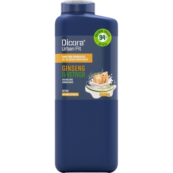 Энергизирующий гель для душа Dicora Urban Fit Детокс Ветивер и женьшень, 400 мл - Pampik