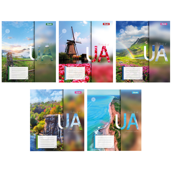 Набір зошитів 1 Вересня The beauty of UA А5 в клітинку 36 аркушів 15 шт. (767055) - Pampik