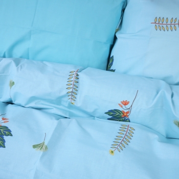 Комплект постельного белья MirSon Ranforce Elite 17-4736 Green leaves 110 х 140 см - Pampik - 3