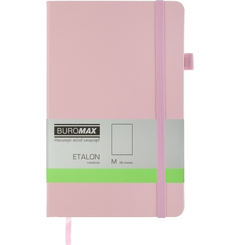 Книга записная Buromax Etalon без линовки 195х125 мм розовая 96 листов (BM.291060-10) - Pampik