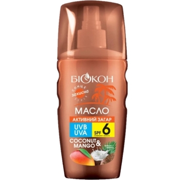 Олія Активна засмага Біокон Кокос і манго SPF-6 160 мл - Pampik