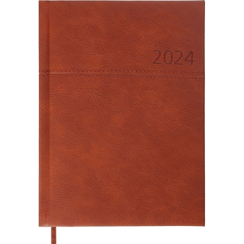 Ежедневник датированный Buromax Orion 2024 A5 коричневый (BM.2150-18) - Pampik