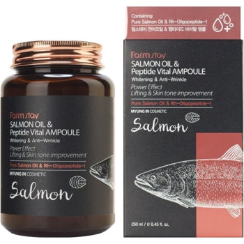 Сыворотка для лица FarmStay Salmon Oil & Peptide Vital Ampoule 250 мл - Pampik