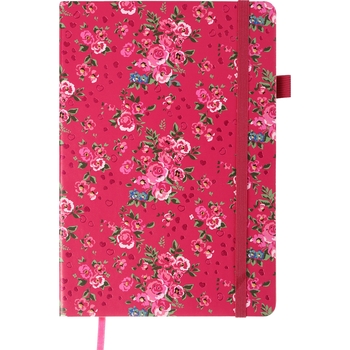 Блокнот деловой Buromax Cherie А5 96 л. в клеточку обложка искусственная кожа малиновый (BM.295105-29) - Pampik