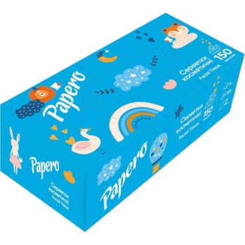 Серветки косметичні Papero, двошарові, 150 шт. - Pampik