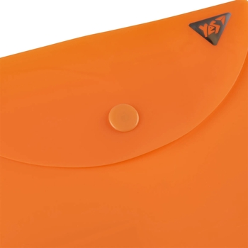 Папка-конверт Yes Fusion B6 на кнопке оранжевая (492276) - Pampik - 2