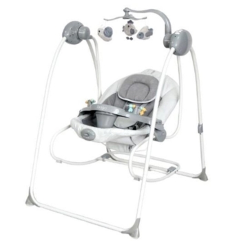 Шезлонг-качели Lorelli Tango cool grey stars серый - Pampik