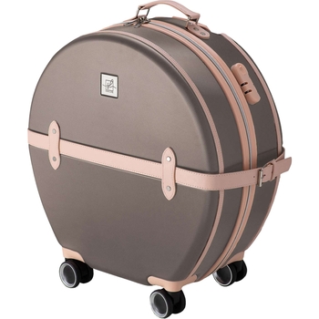 Валіза Semi Line 24" M Brown/Pink Cream (T5673-3) - Pampik
