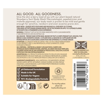 Детский гель для душа Baylis & Harding Goodness Kids Strawberry Swirl 500 мл - Pampik - 3