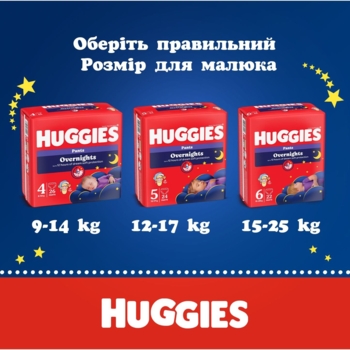 Подгузники-трусики Huggies Overnight 5 (12-17 кг), 24 шт. - Pampik - 13