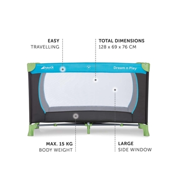Дитячий манеж Hauck Dream N Play Water Blue - Pampik - 7