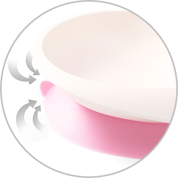 Мисочка BabyOno з присоскою та ложечкою, рожева (1077/02) - Pampik - 4