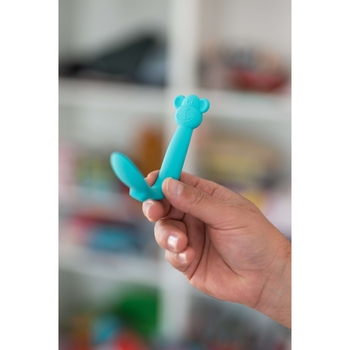 Ложка силіконова Suavinex Animal з мавпою, зелена (401354) - Pampik - 5