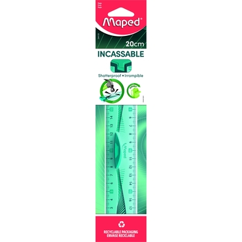 Лінійка Maped Unbreakable з тримачем 20 см в асортименті (MP.244120) - Pampik - 3