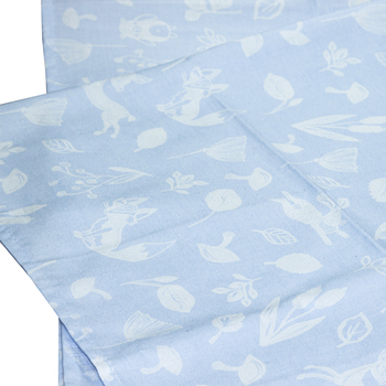 Багаторазова класична пелюшка Еко Пупс Лісові тваринки 100x75 см блакитна - Pampik - 2