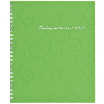 Тетрадь Buromax Barocco на пружине В5, 80 листов салатовая (BM.2419-615) - Pampik