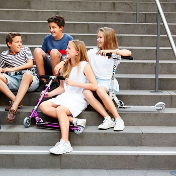 Самокат Micro Sprite Led серебристый (SA0216) - Pampik - 5