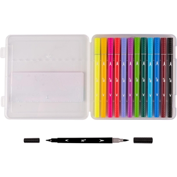 Фломастеры Yes Pusheen двухсторонние 12 шт. 12 цветов (650561) - Pampik - 2