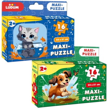 Набір настільних ігор Ludum 2 в 1 Котик 1 + Песик 1 максі-пазли (ME5032-09) - Pampik