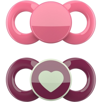 Пустышка ортодонтична Dentistar для девочки, от 6 месяцев, 2 шт. (3960004) - Pampik