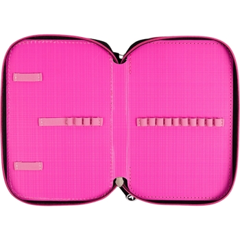 Пенал Yes My Heart HP-01 твердый двойной розовый с черным (533554) - Pampik - 2