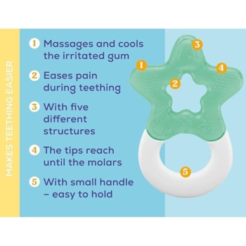 Зубное кольцо Dentistar силиконовое, охлаждающее, зеленое (3960016) - Pampik - 3