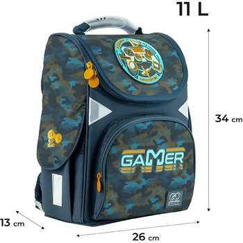 Рюкзак GoPack Education каркасный GO24-5001S-8 Gaming Mode - Pampik - 3