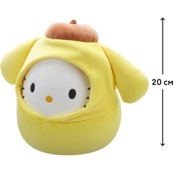 М'яка іграшка Squishmallows Hello Kitty Хелоу Кітті в образі Помпомпурін, 20 см (SQSN00387) - Pampik - 12