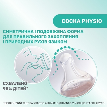 Пляшка для годування пластикова Chicco Perfect 5 Love із силіконовою соскою 4+ міс. 300 мл Жовта (20235.31.40) - Pampik - 6
