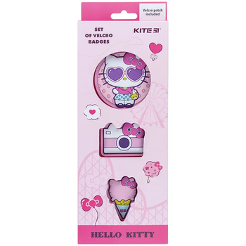 Набір бейджів на липучці Kite Hello Kitty HK24-3012-2 3 шт. - Pampik