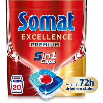 Капсули для посудомийної машини Somat Exellence 5 в 1, 20 шт. - Pampik - 2