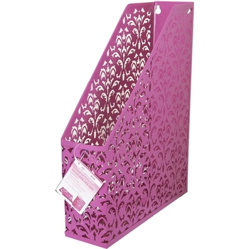 Лоток для бумаги Buromax Barocco металлический вертикальный 31.8х24.8х7.5 см розовый (BM.6262-10) - Pampik