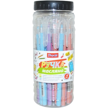 Ручка шариковая 1 Вересня Linear синие чернила упаковка 30 шт. (411830) - Pampik - 4