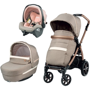 Коляска 3 в 1 Peg-Perego Book Mon Amour SLK розовое золото - Pampik
