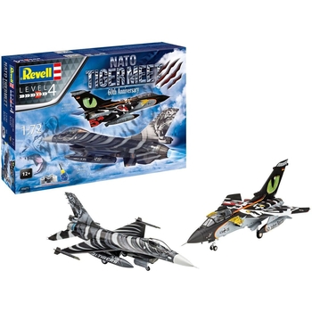 Сборная модель Revell набор самолетов Tornado и F-16 NATO Tiger масштаб 1:72, 231 деталь (RVL-05671) - Pampik - 2
