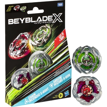 Набір іграшковий Hasbro Beyblade X Dual Pack Set з двох дзиґ (F9586_G0196) - Pampik