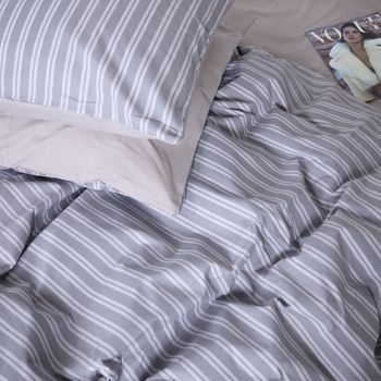 Простыня MirSon Бязь 17-4775 Amiens 110х160 см серая (2200008963859) - Pampik - 7