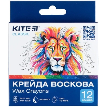 Мел восковой Kite Classic 12 шт. (K-070) - Pampik