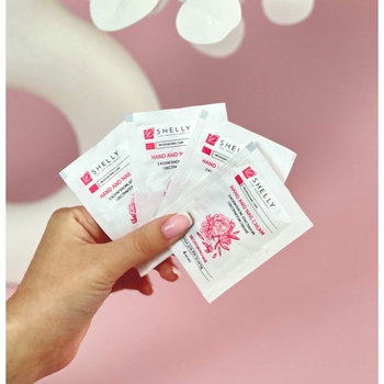Крем для рук та нігтів Shelly з колагеном, еластином і екстрактом півонії 4 мл х 100 шт. - Pampik - 4